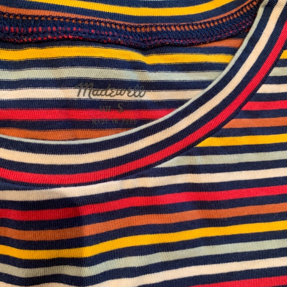 NWT Madewell Tee in Rainbow Stripe - Picture 4 of 5